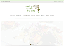 Tablet Screenshot of creativehandscuisine.com